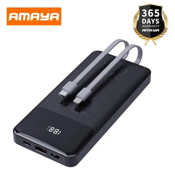 Amaya APW-12 power bank 10000mAh 22.5W super fast charging with 2 lines